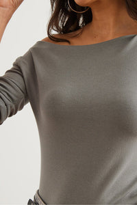 Premium Soft Touch Boat Neck Stretch Blouse