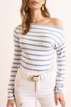Premium Soft Touch Boat Neck Stretch Blouse