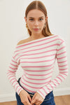 Premium Soft Touch Boat Neck Stretch Blouse