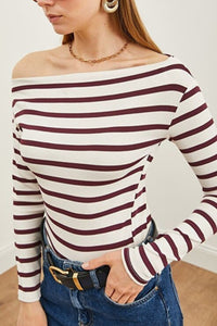 Premium Soft Touch Boat Neck Stretch Blouse