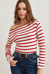 Premium Soft Touch Boat Neck Stretch Blouse