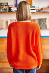 V-Neck Fisherman’s Rib Knit Oversized Sweater