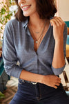 Textured Draped Shirt