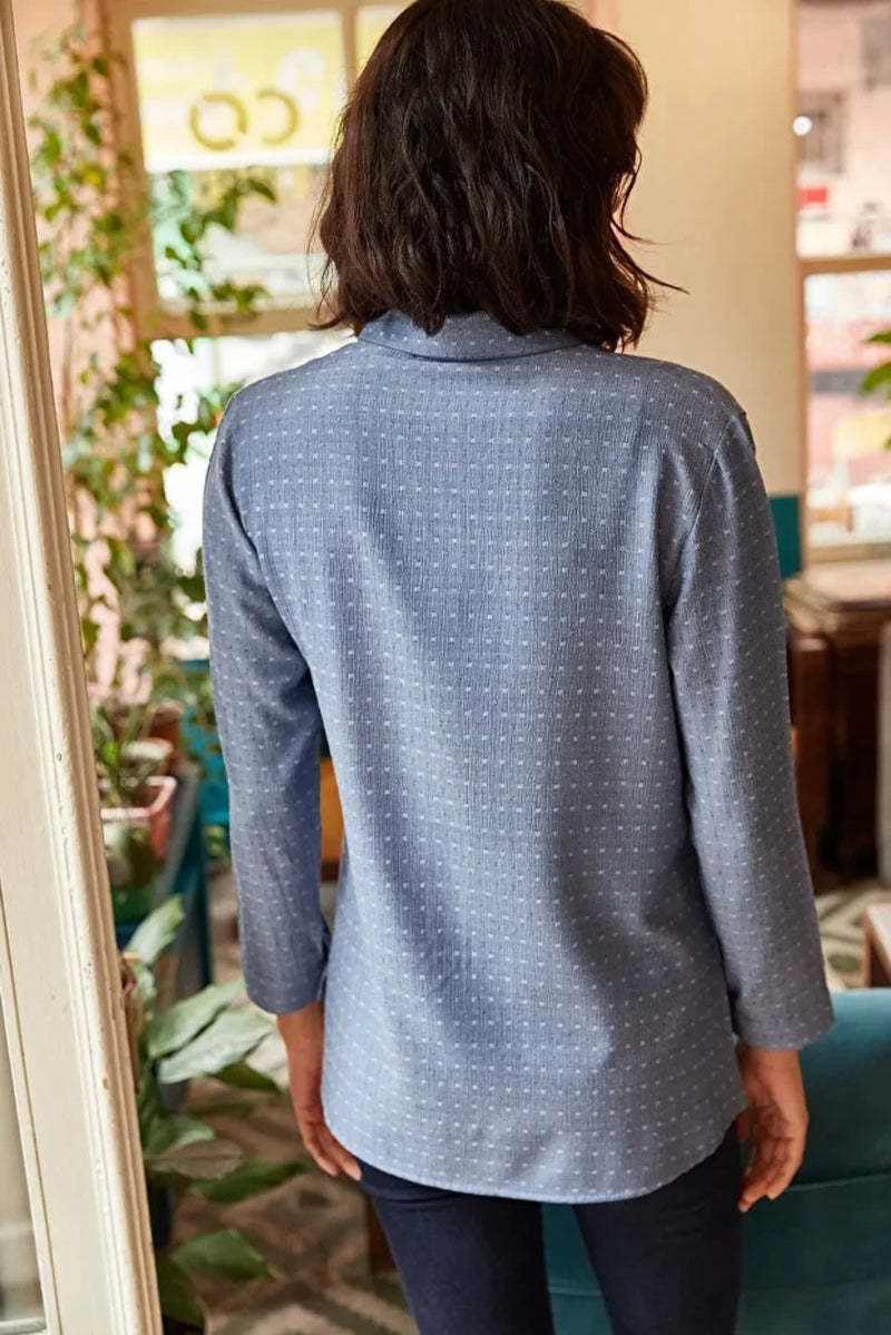 Textured Draped Shirt