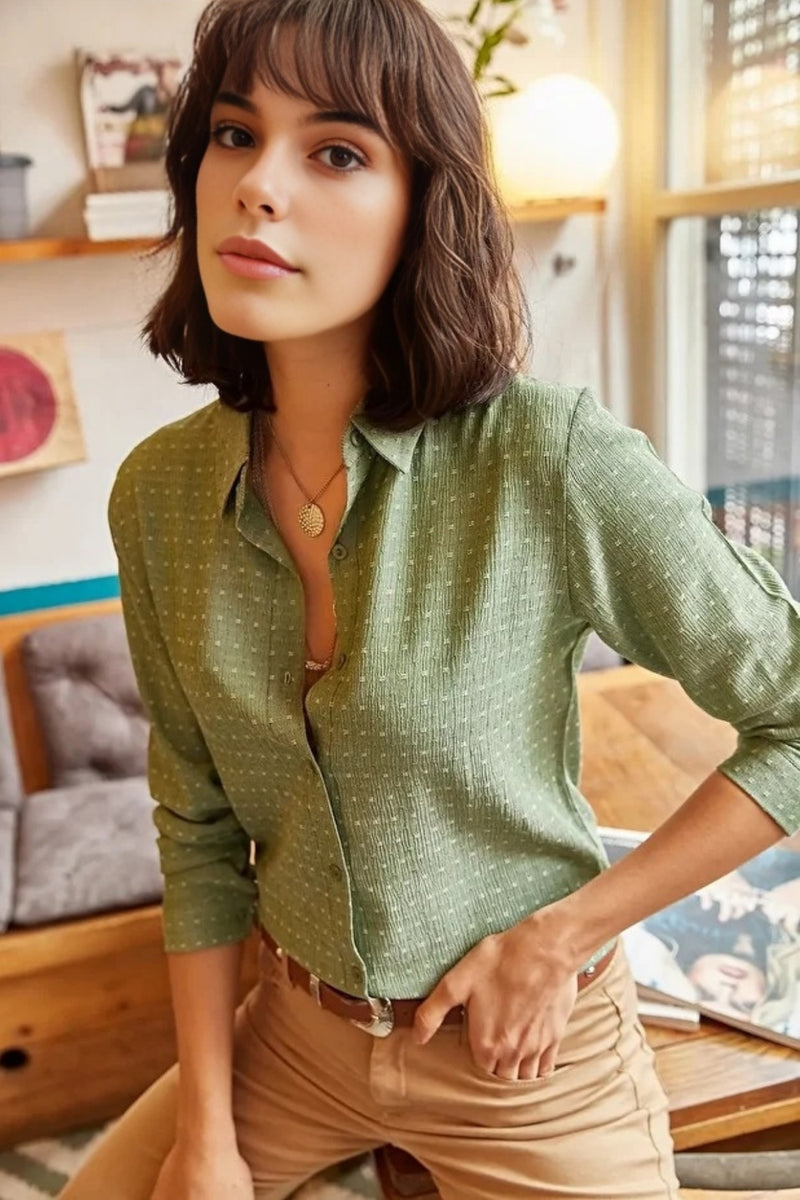 Textured Draped Shirt