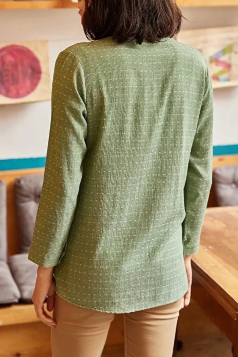 Textured Draped Shirt
