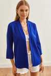 Satin Shawl-Collar Blazer