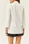 Satin Shawl-Collar Blazer