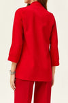 Satin Shawl-Collar Blazer