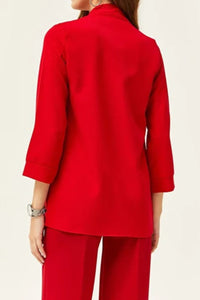 Satin Shawl-Collar Blazer