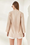 Satin Shawl-Collar Blazer