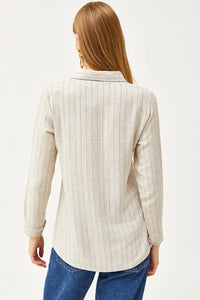 Striped Linen-Blend Shirt