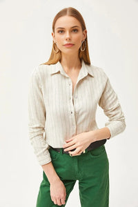 Striped Linen-Blend Shirt