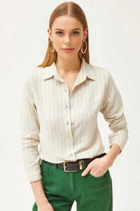 Striped Linen-Blend Shirt