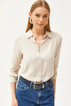 Striped Linen-Blend Shirt