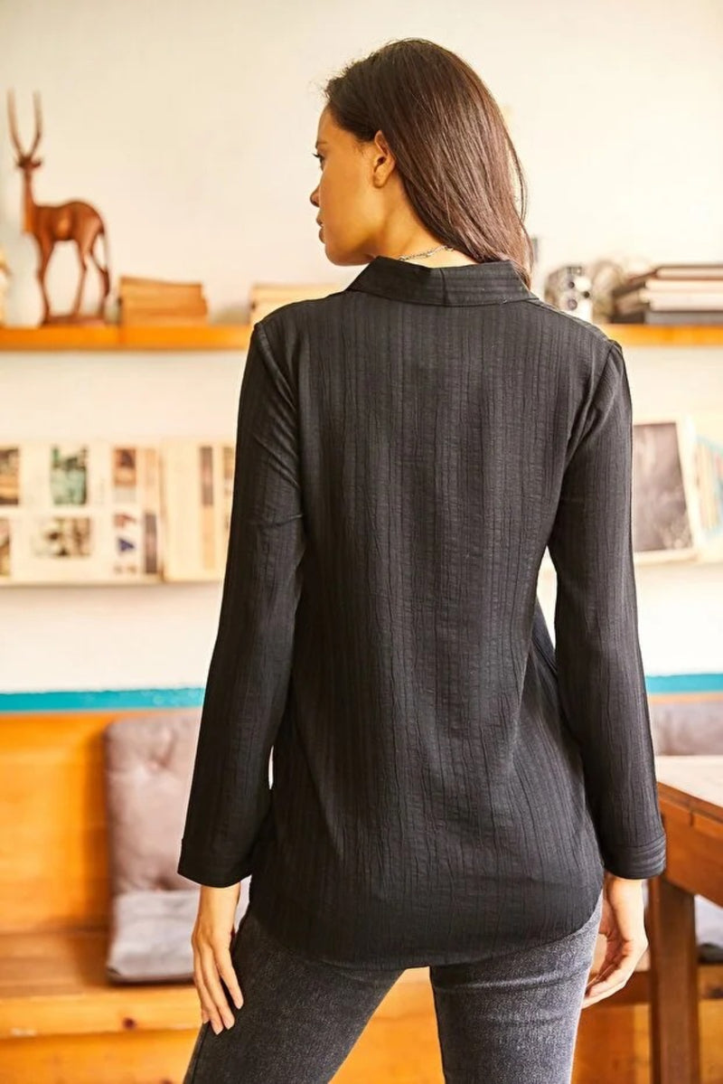 Jacquard Textured Woven Shirt