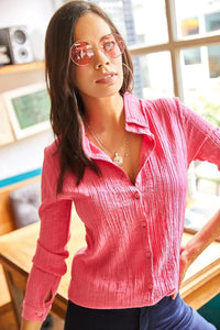 Jacquard Textured Woven Shirt