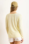 Crew Neck Draped Batwing Viscose Blouse