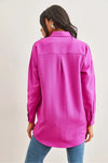 Sequin-Embellished Wool-Effect Oversized Winter Shirt