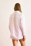 Oversized Poplin Shirt with Hidden Placket