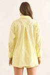 Oversized Poplin Shirt with Hidden Placket