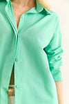 Oversized Poplin Shirt with Hidden Placket