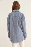 Oversized Poplin Shirt with Hidden Placket