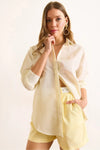 Oversized Poplin Shirt with Hidden Placket