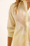 Oversized Poplin Shirt with Hidden Placket