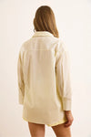 Oversized Poplin Shirt with Hidden Placket