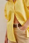 Oversized Poplin Shirt with Hidden Placket
