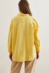 Oversized Poplin Shirt with Hidden Placket