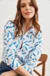 Cuffed Linen-Blend Shirt