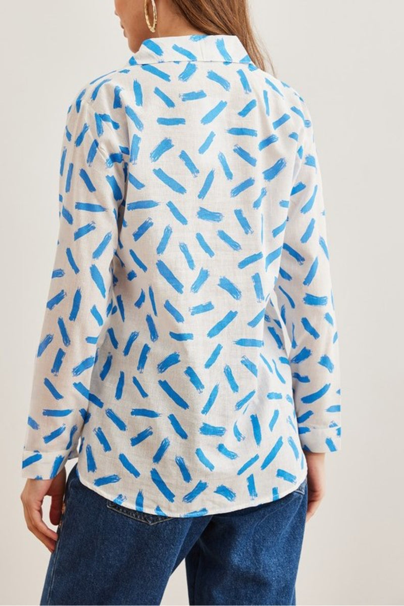 Cuffed Linen-Blend Shirt