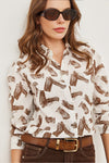 Cuffed Linen-Blend Shirt