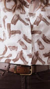 Cuffed Linen-Blend Shirt
