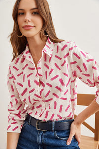 Cuffed Linen-Blend Shirt