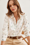 Cuffed Linen-Blend Shirt