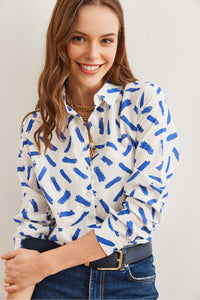 Cuffed Linen-Blend Shirt