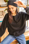 Basic Soft-Textured Oversized Sweatshirt