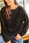 Basic Soft-Textured Oversized Sweatshirt