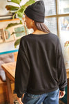 Basic Soft-Textured Oversized Sweatshirt