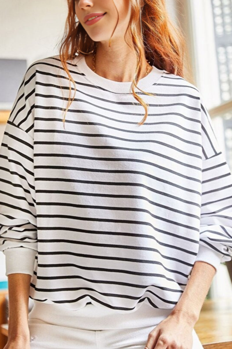 Basic Soft-Textured Oversized Sweatshirt