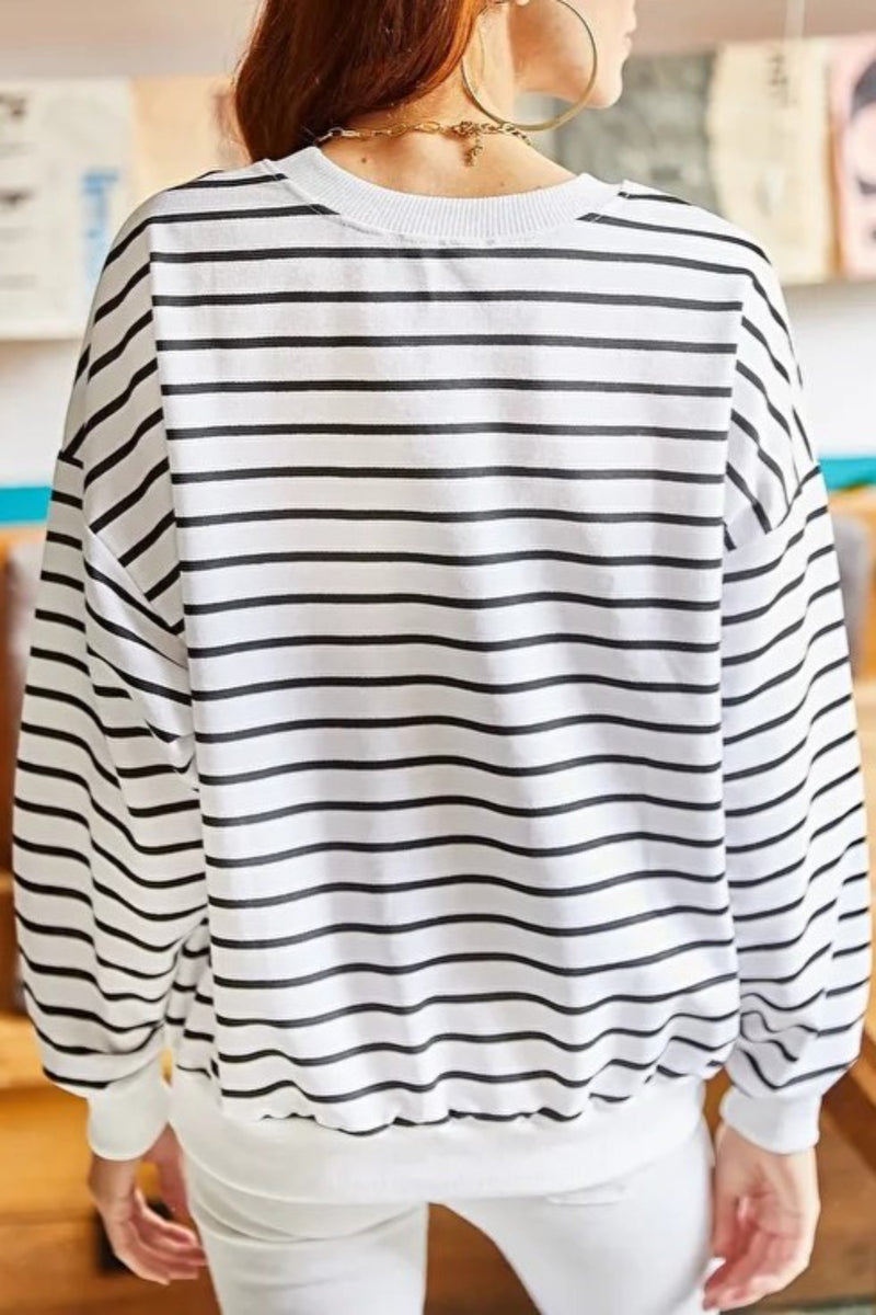 Basic Soft-Textured Oversized Sweatshirt