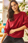 Basic Soft-Textured Oversized Sweatshirt