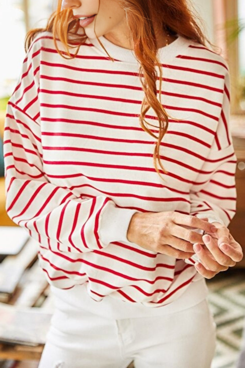 Basic Soft-Textured Oversized Sweatshirt