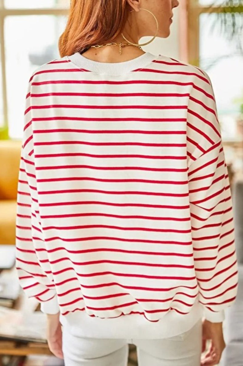 Basic Soft-Textured Oversized Sweatshirt