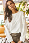 Basic Soft-Textured Oversized Sweatshirt