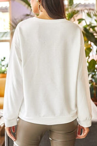 Basic Soft-Textured Oversized Sweatshirt