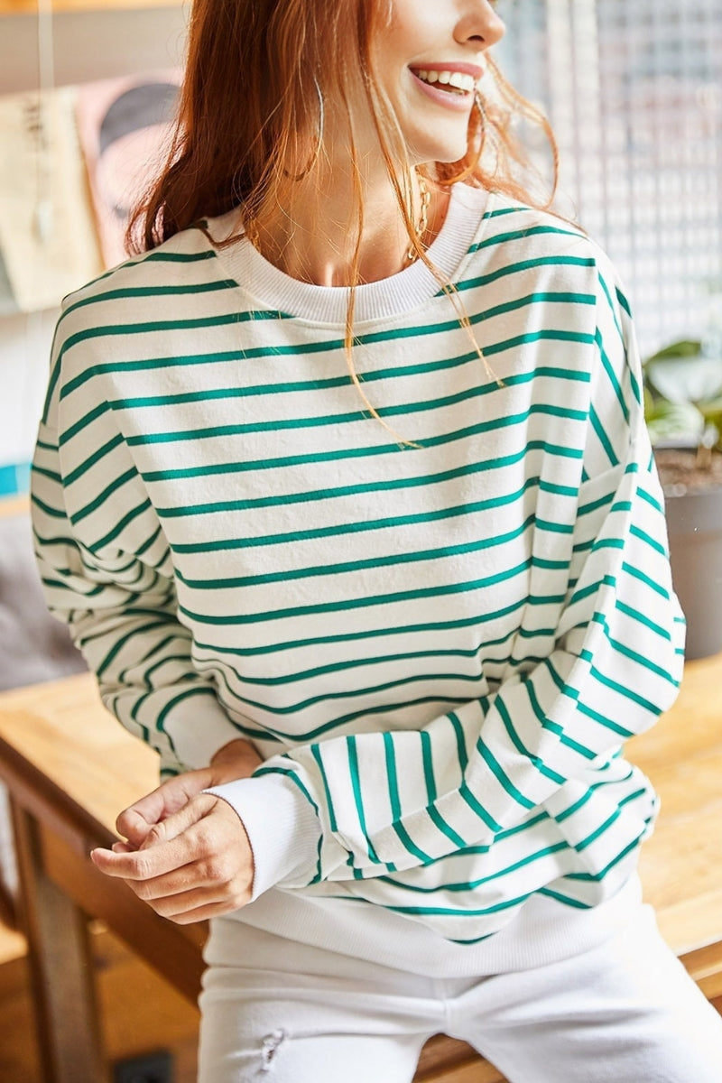 Basic Soft-Textured Oversized Sweatshirt